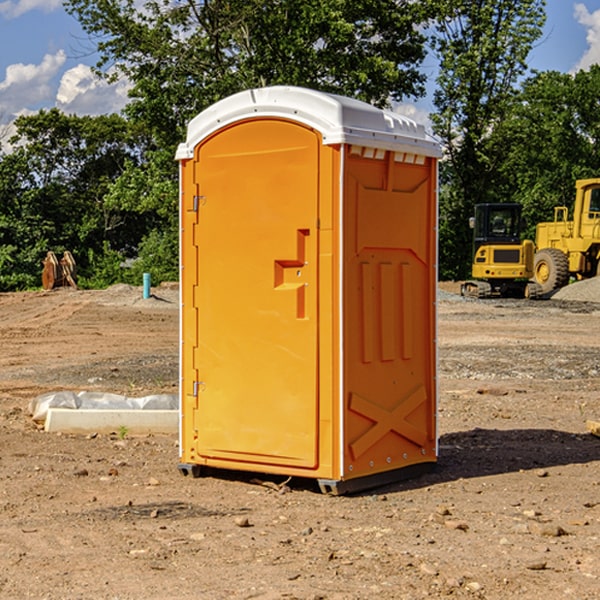 how often are the portable restrooms cleaned and serviced during a rental period in Warren VT